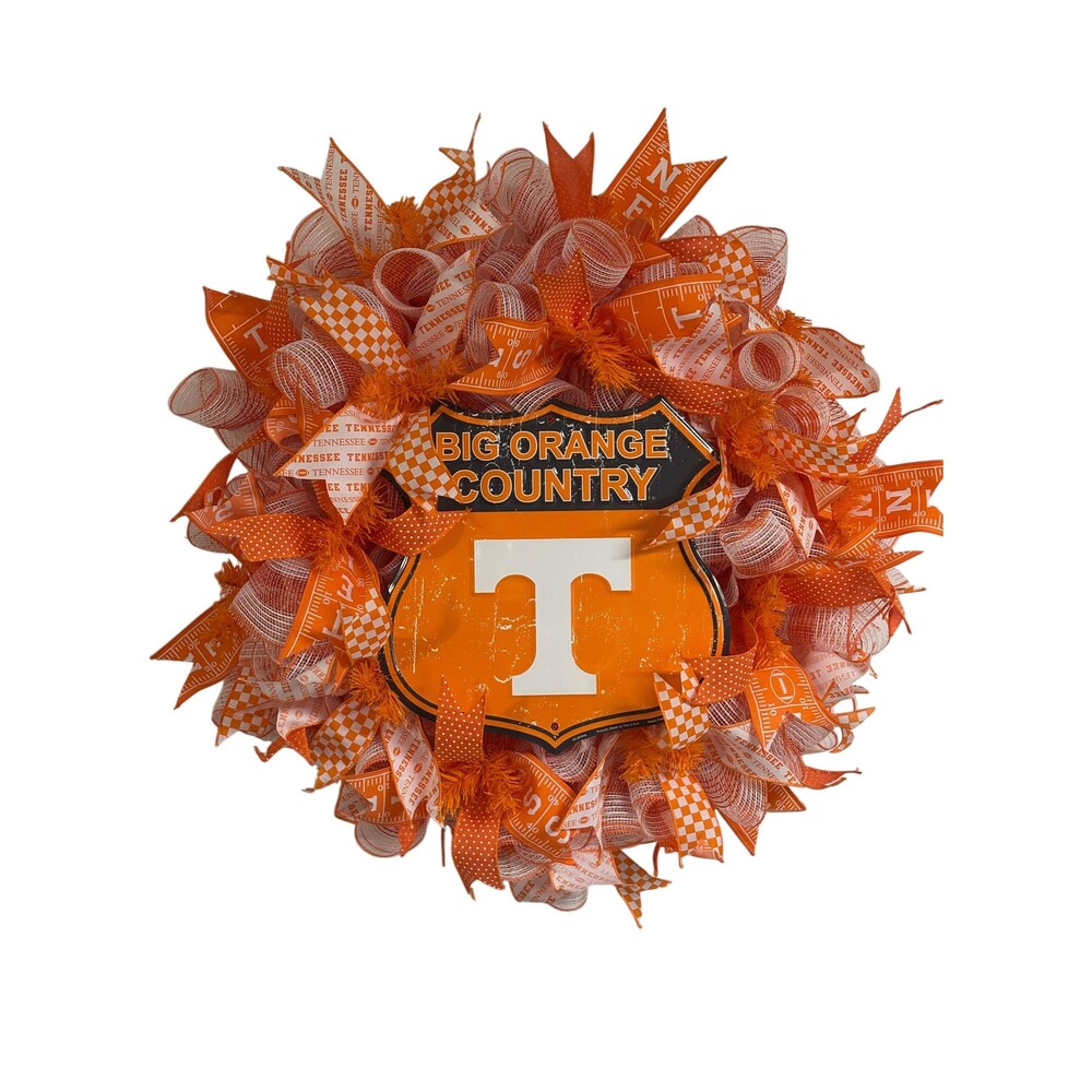 Tennessee Football Wreath | Big Orange Country Game Day Door Decor